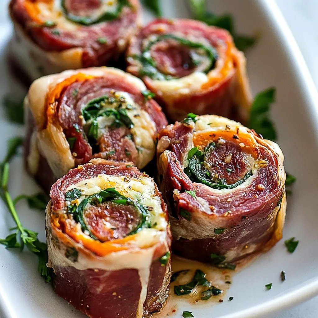Einfache Flank Steak Pinwheels