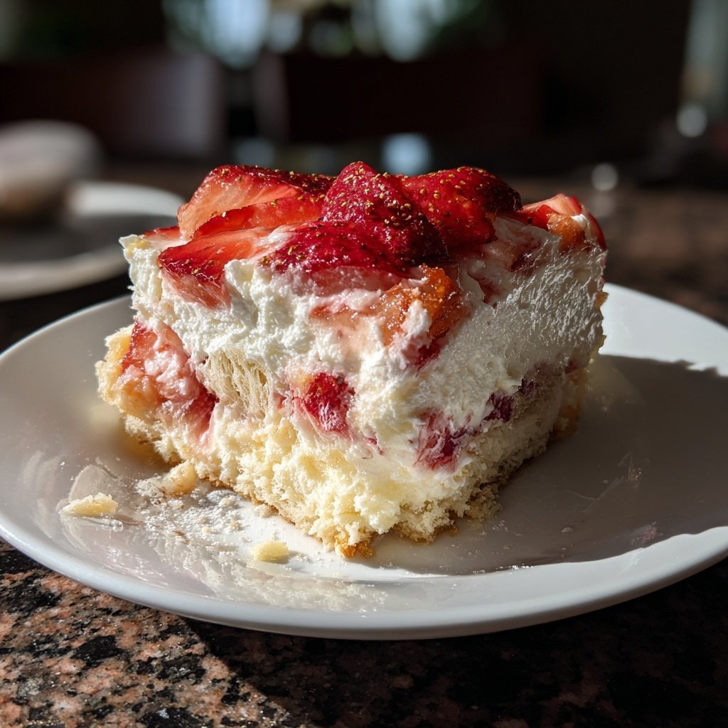 Erdbeer Pudding Schnitten