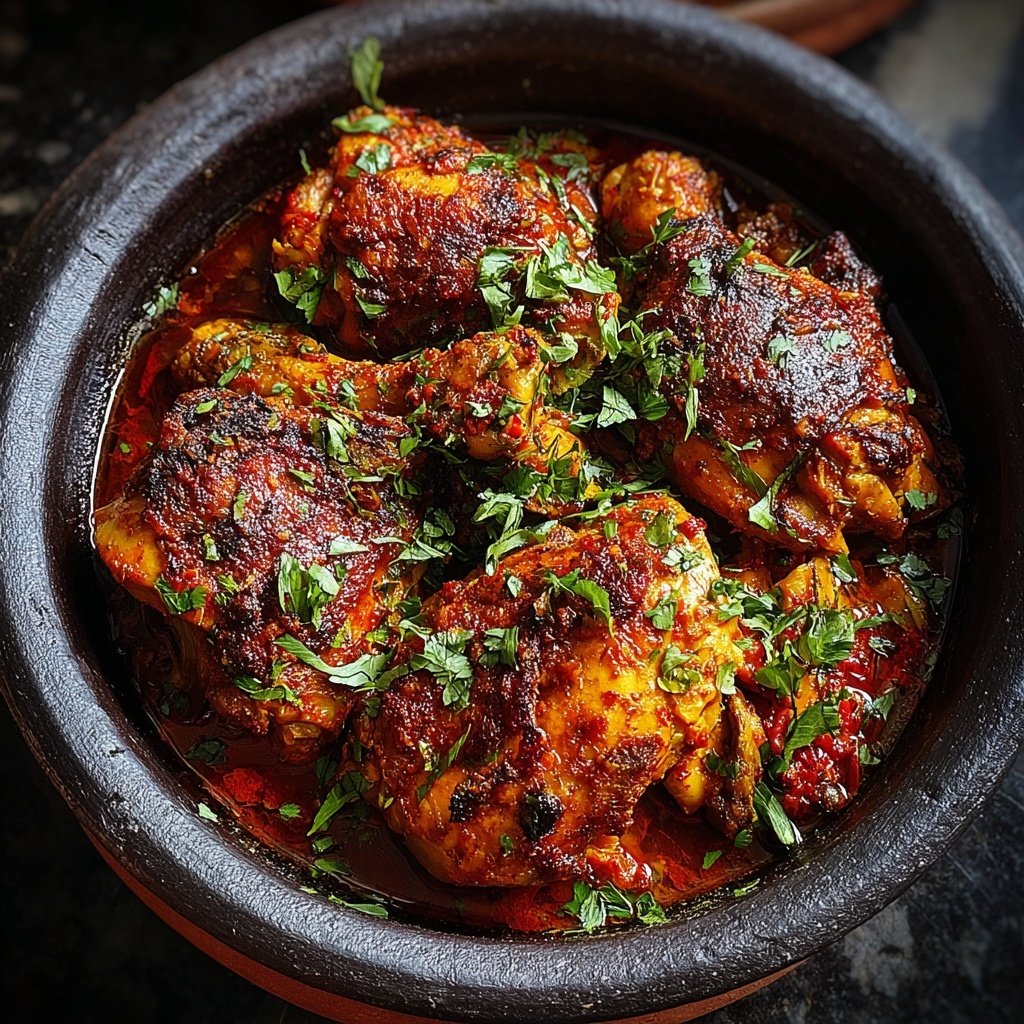 Internationale Küche Marokkanisches Hähnchen-Tagine