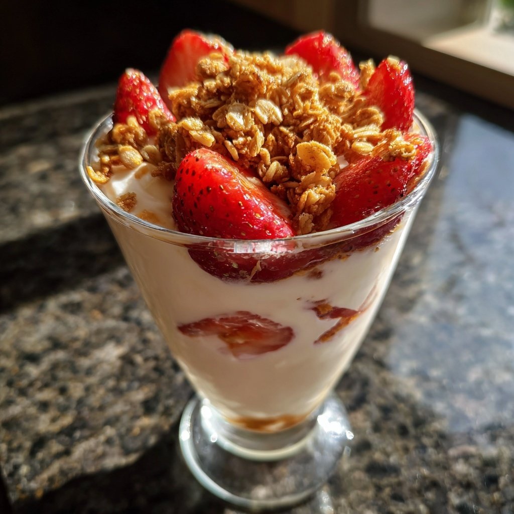 Erdbeer Vanille Creme Im Glas