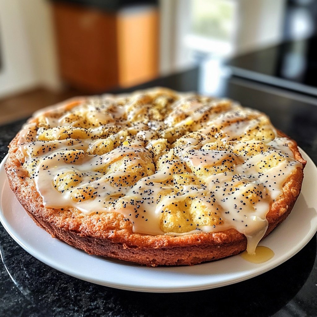 Zitronenkuchen mit Mohn