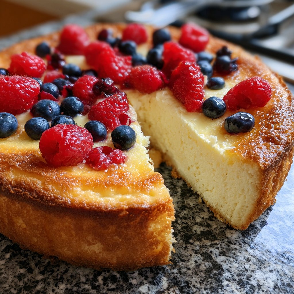 Käsekuchen mit Beeren