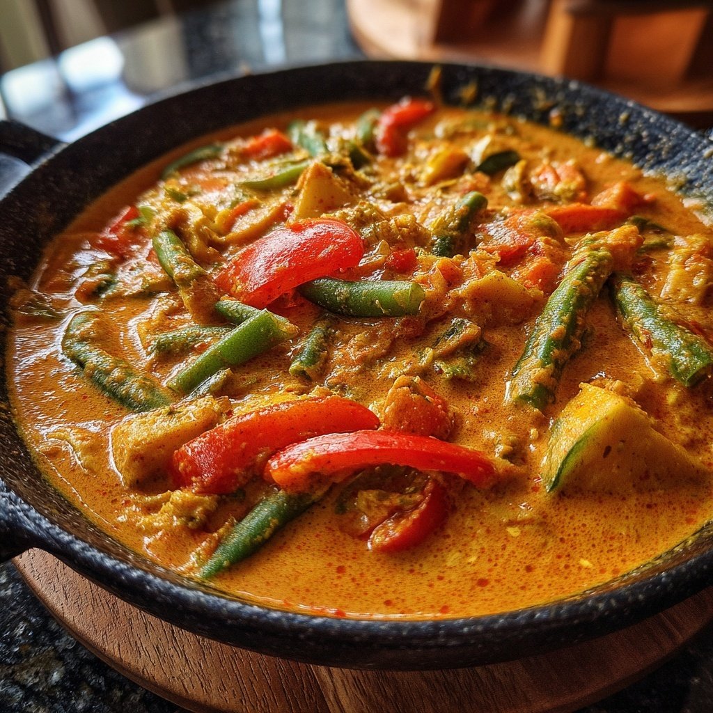 Rotes Thai-Curry mit Gemüse