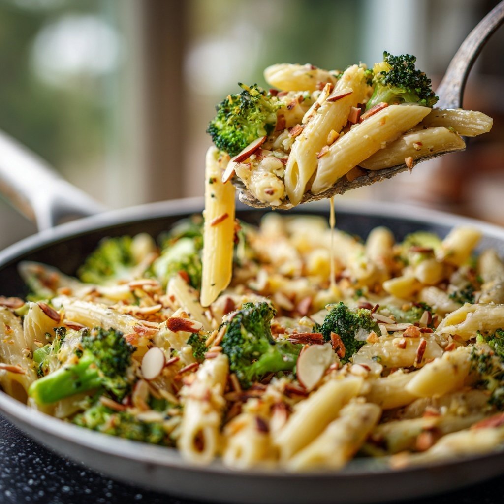 Brokkoli Mandel Pasta Mit Zitronen Note