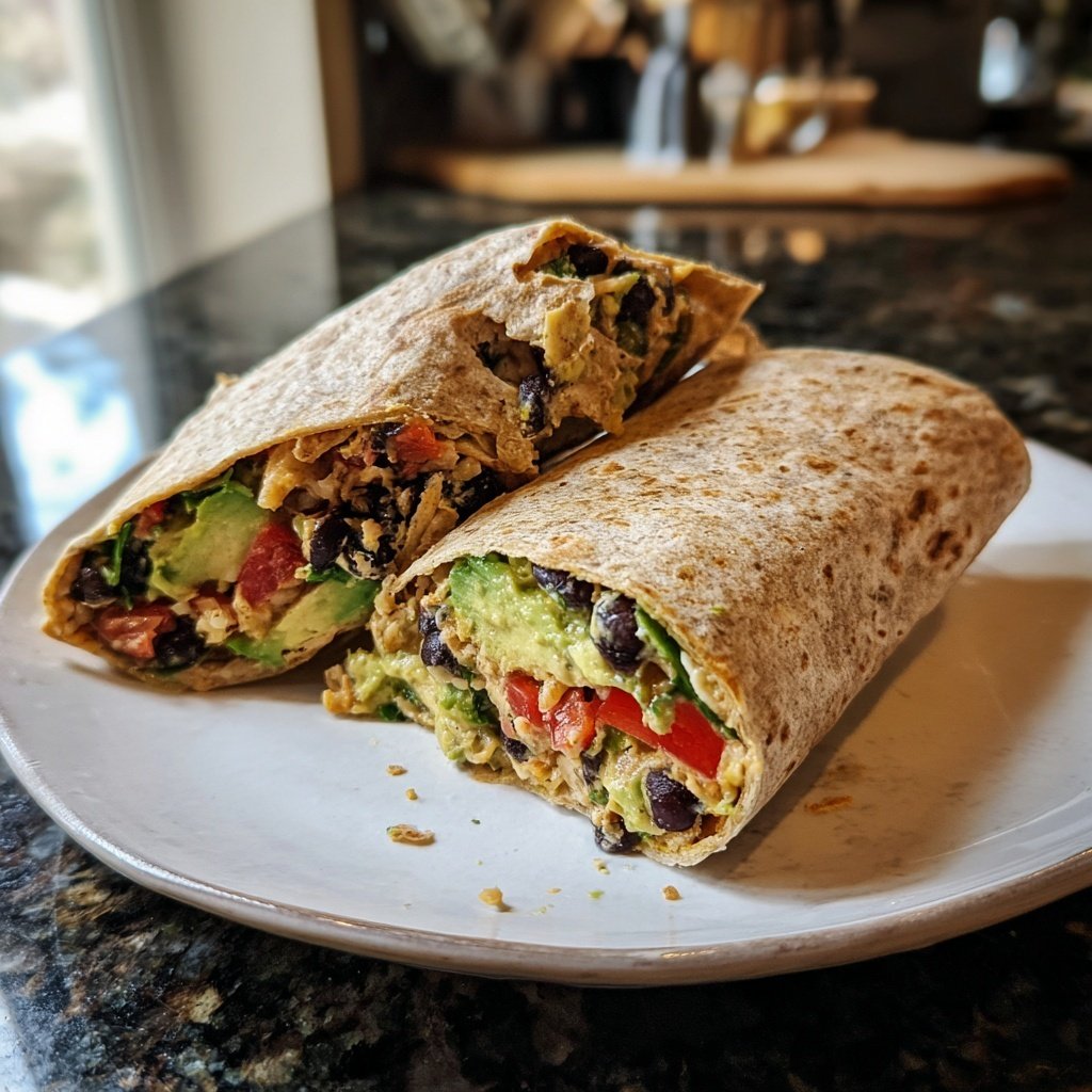 Wraps mit Bohnen und Avocado