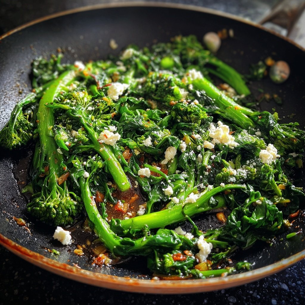 Brokkoli Spinat Pfanne