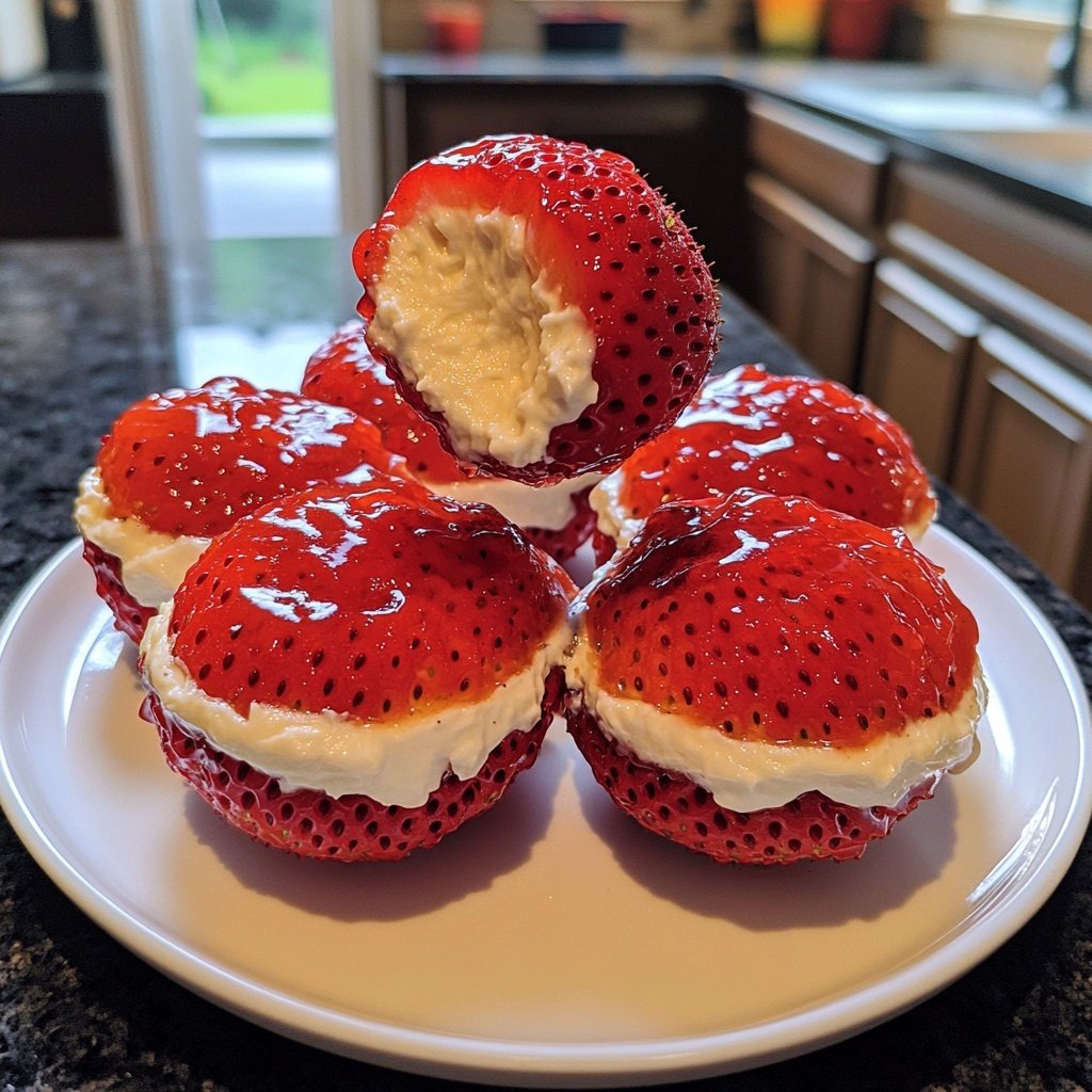 Gefüllte Erdbeeren mit Cheesecake