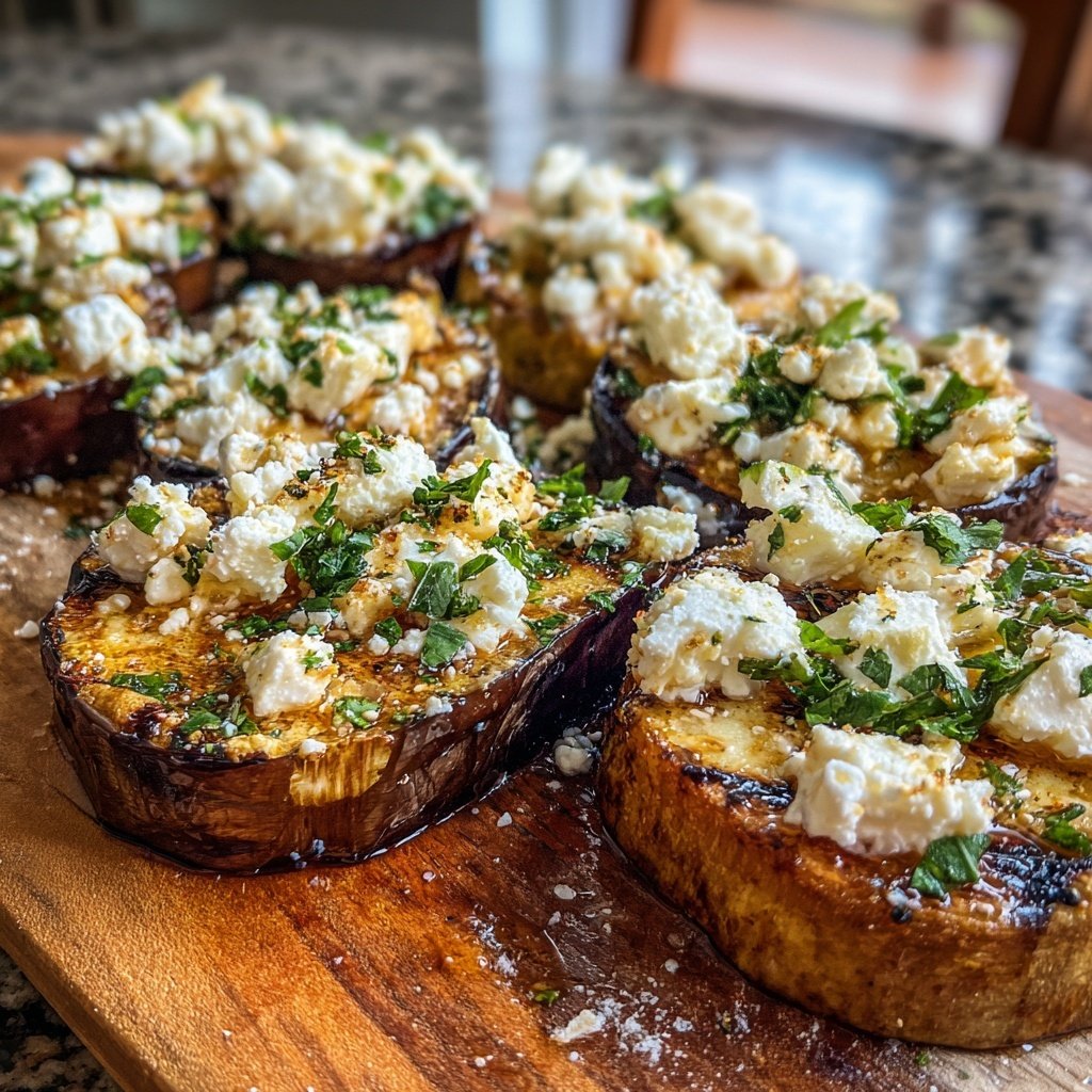 Gegrillte Auberginen Mit Feta
