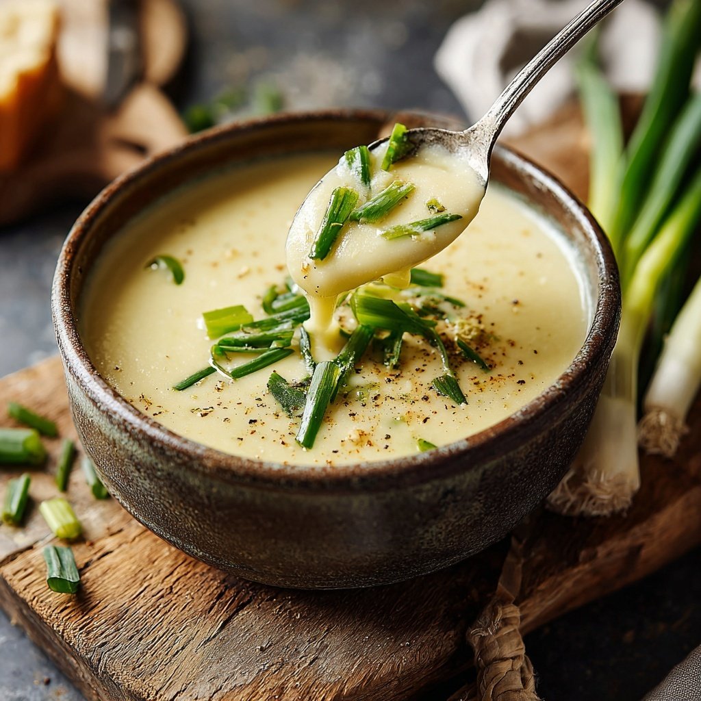 Blumenkohlsuppe mit Lauchzwiebeln