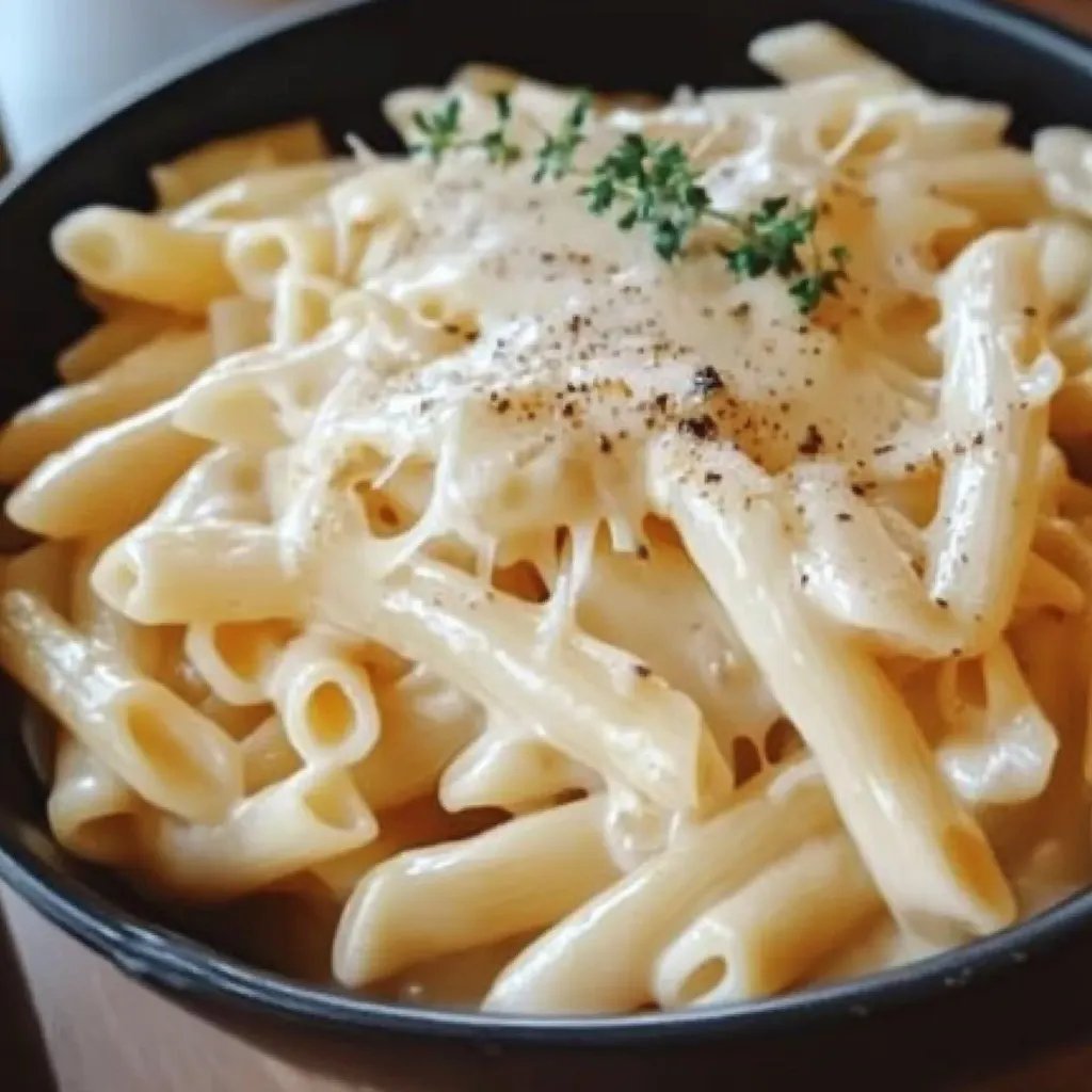 Nudeln in Käse Sahne Soße