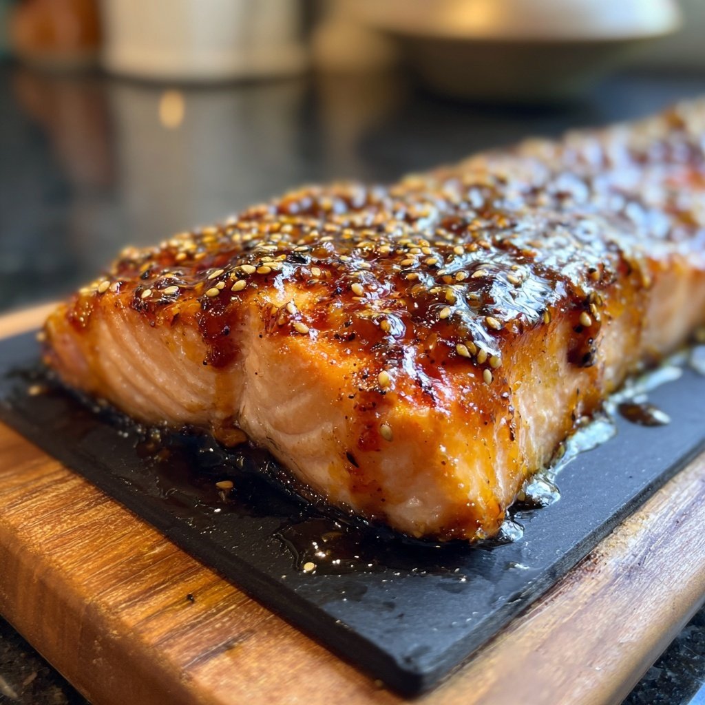 Gegrillter Lachs Mit Honig Senf Glasur