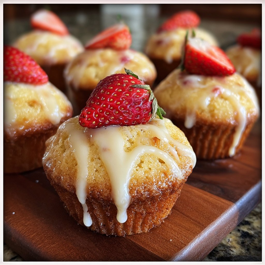 Erdbeer Vanille Cupcake Bites