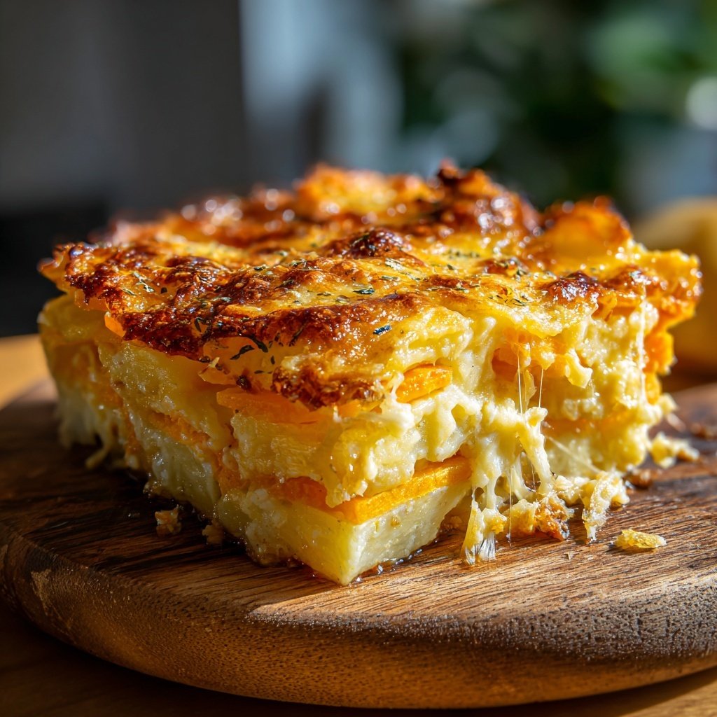 Kartoffelgratin mit Süßkartoffeln