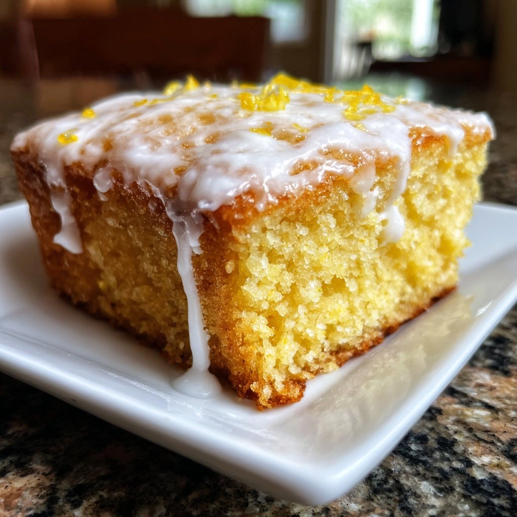 Zitronenkuchen mit Joghurt Glasur